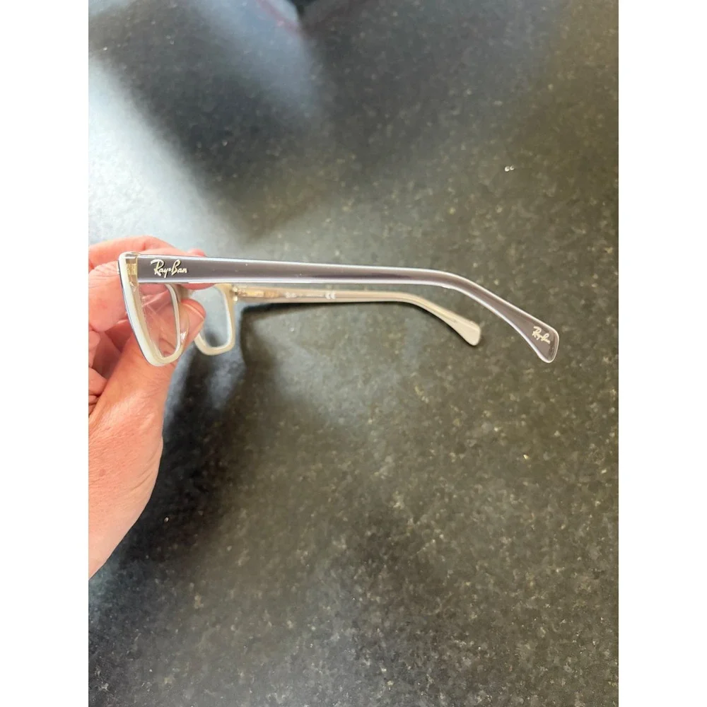 Ray-Ban RB 5255 5778 Eyeglasses Frames Grey Beige 53-16-135 Rectangular Acetate